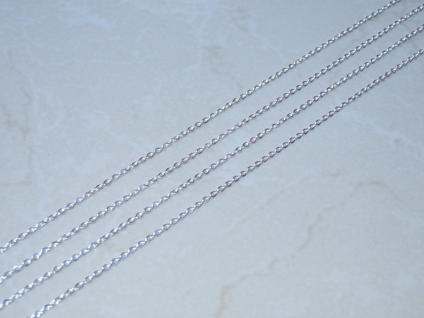 Oval Flat Cable Chain, Oval Flat Cable Chain, Jewelry Chain, Necklace Chain, Silver Plated Chain, Body Chain, Bulk Chain, Belly Chain, SZ-S - EDGBeadsandGems