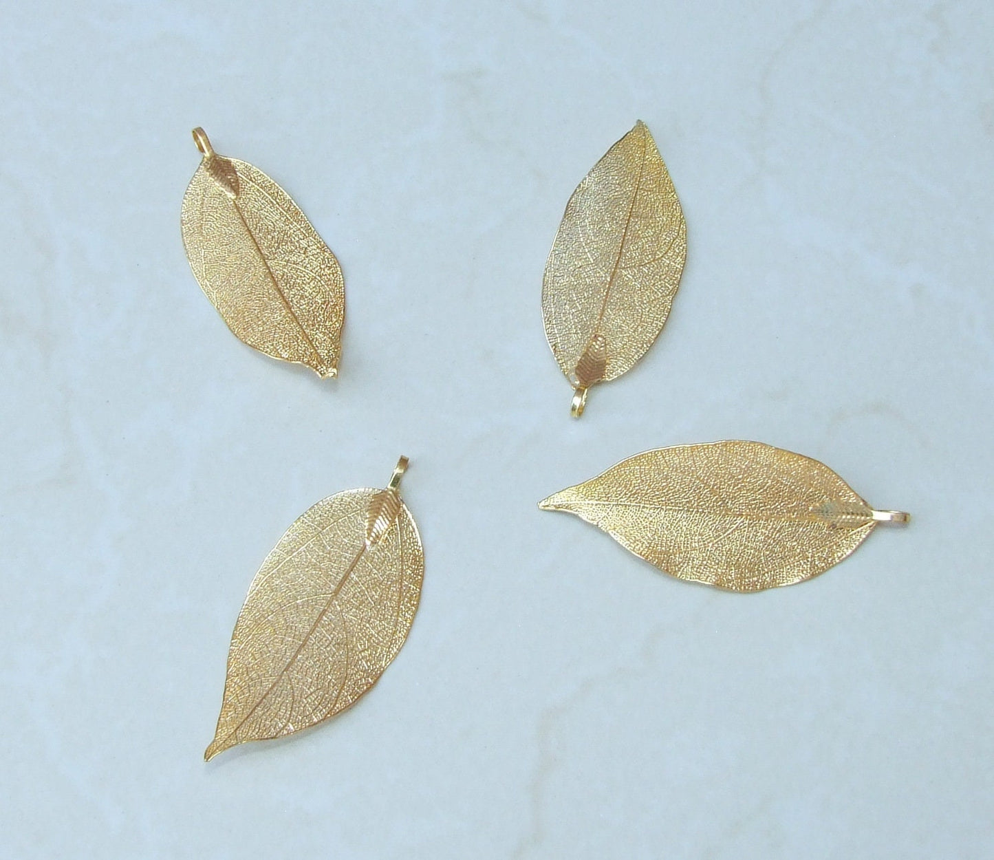 Liquid Metal Leaf Pendant, Autumn Leaf, Leaf Charms, Leaf Jewelry, Leaf Necklace, Autumn Jewelry, Boho Jewelry, 25mm x 50mm - EDGBeadsandGems