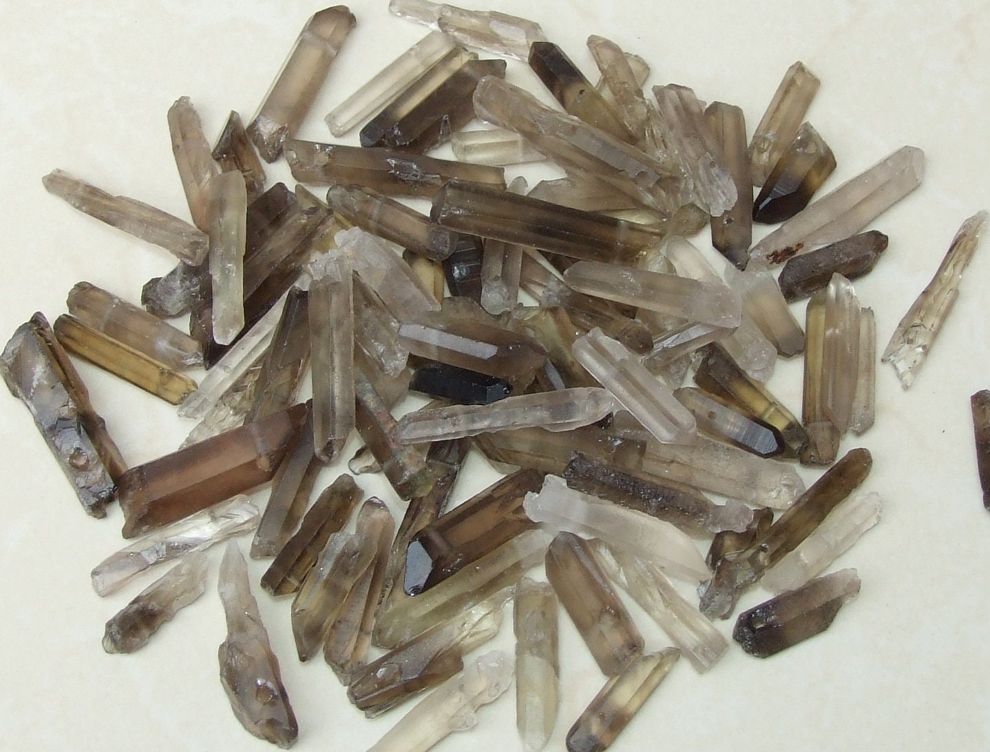 Raw Smoky Quartz Crystals, Bulk Quartz Points, Loose Gemstone