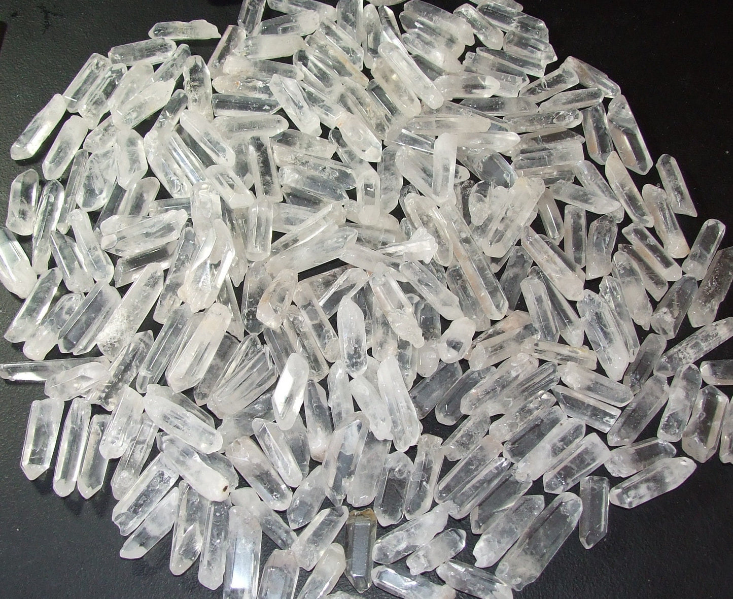 10 Clear Polished Undrilled Bulk Quartz Crystals Points, Loose Quartz Gemstone Beads, Pendant, Wand, Healing Quartz, 7-12mm x 30-40+mm - EDGBeadsandGems