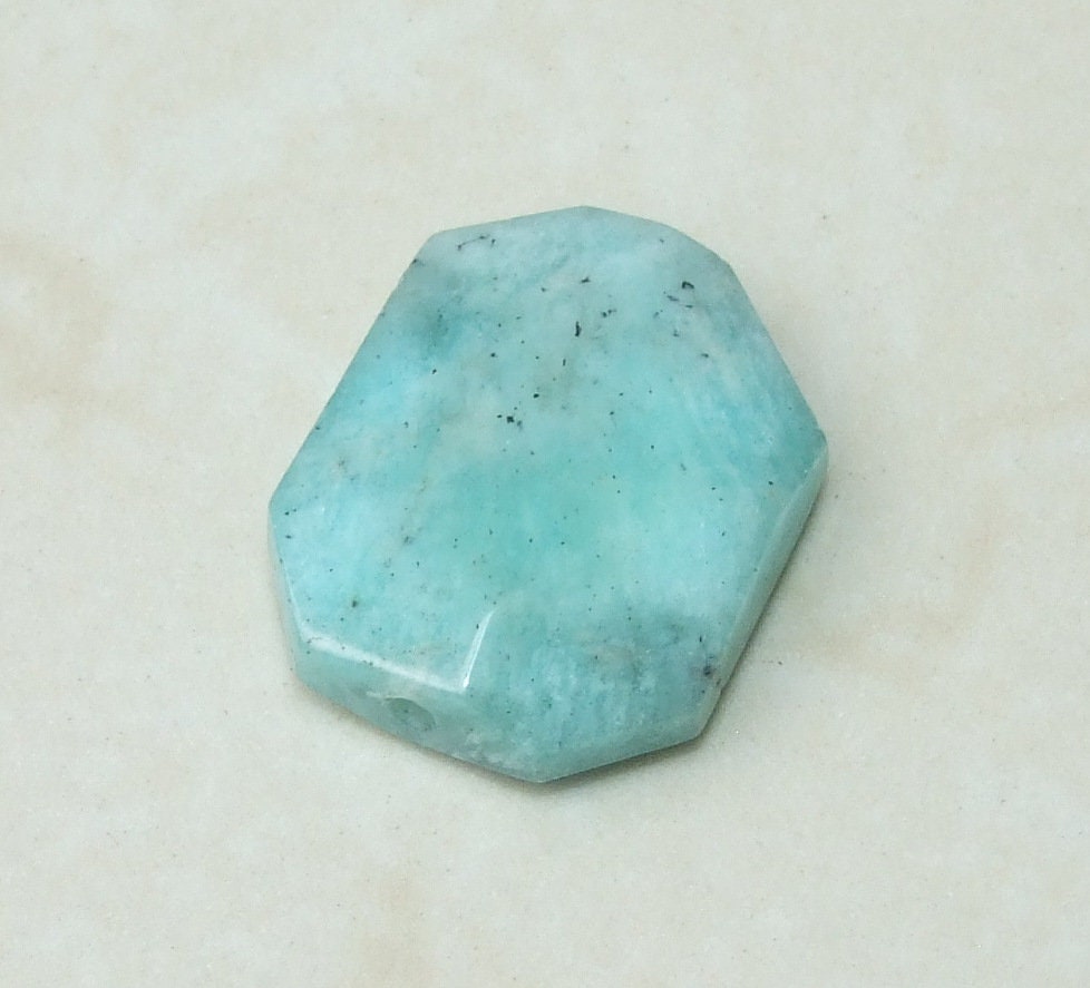 Amazonite Stones, Loose Gemstones, Amazonite Cabochon, Gemstone Pendant, Single Stones, Amazonite Pendant, Amazonite Beads, 23mm x 28mm 8721 - EDGBeadsandGems