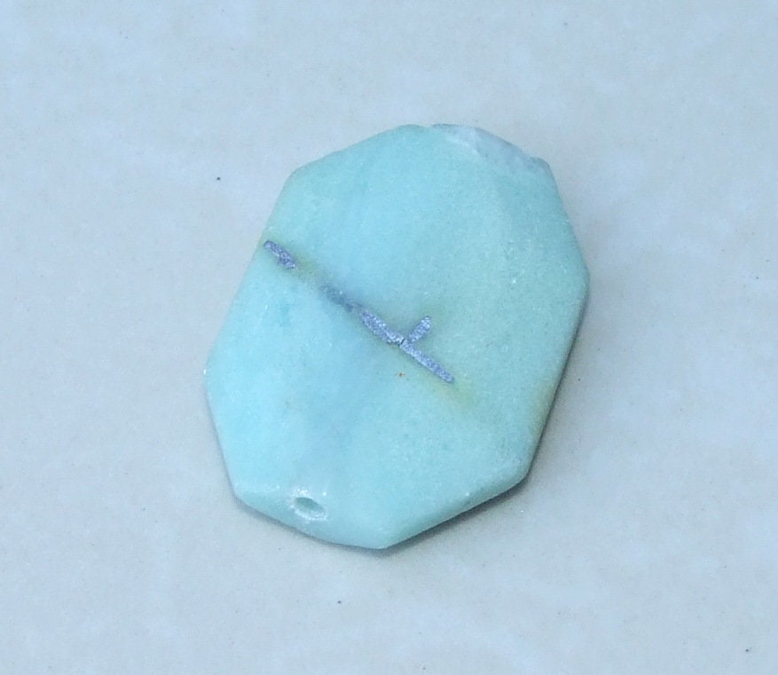 Amazonite Stones, Loose Gemstones, Amazonite Cabochon, Gemstone Pendant, Single Stones, Amazonite Pendant, Amazonite Beads, 25mm x 34mm 9184 - EDGBeadsandGems