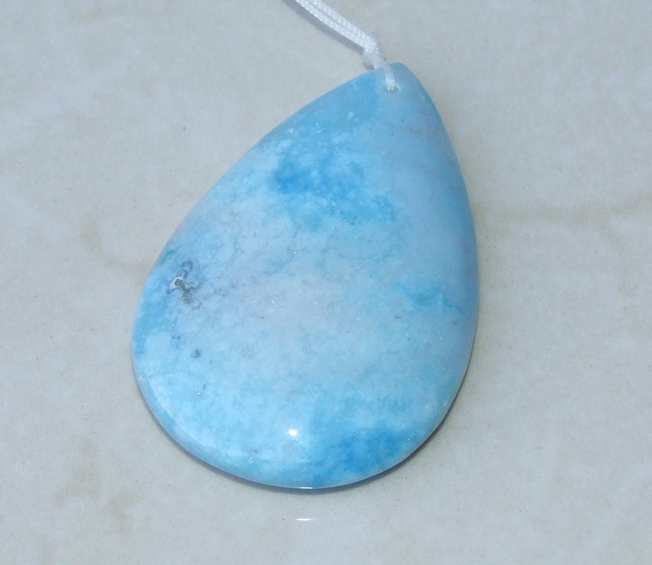 Blossom Agate Pendant, Natural Stone Pendant, Druzy Pendant, Polished Gemstone Pendant, Jewelry Stone, Necklace Pendant, 38mm x 58mm - 9555 - EDGBeadsandGems