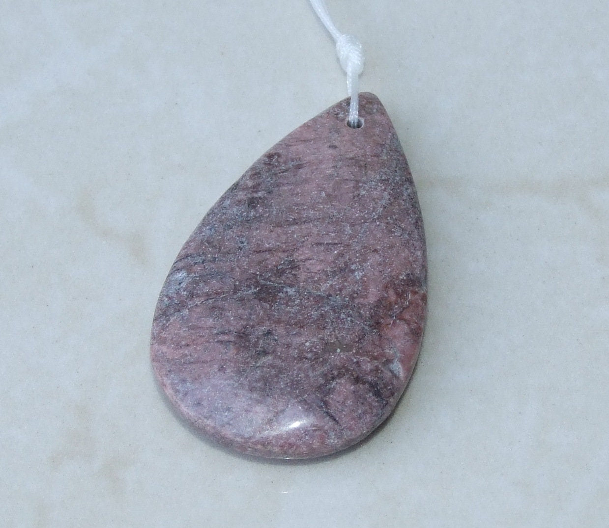 Rhodonite Pendant, Jewelry Pendant, Gemstone Pendant, Highly Polished Stone Pendant, Natural Stone Pendant, Necklace Pendant, 31x51mm - 9561 - EDGBeadsandGems