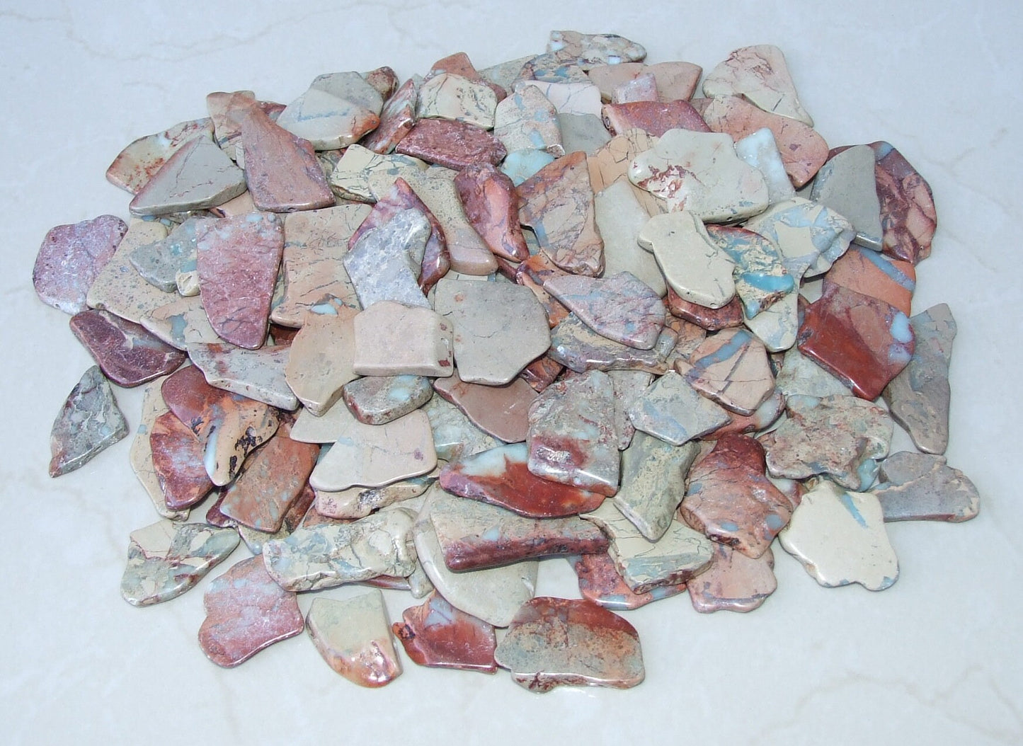 African Opal, Loose Stones, Aqua Terra Jasper, Imperial Jasper, Shoushan Jasper, Slice, Jasper Slab, Pendant, Center Drilled - 30mm - 50mm - EDGBeadsandGems