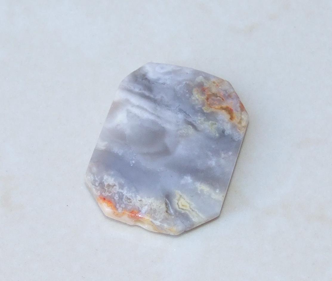 Rhyolite Stone - Natural Stone - Faceted Stones - Gemstone Beads - Connector - Emerald Cut - Center Drilled - Boho - 26mm x 36mm - 9177 - EDGBeadsandGems