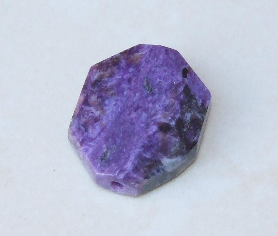 Purple Charoite Stone Loose, Natural Faceted Gems, Charoite Bead, Charoite Cabochon, Purple and Brown Charoite , Natural Stone Pendants 4320 - EDGBeadsandGems