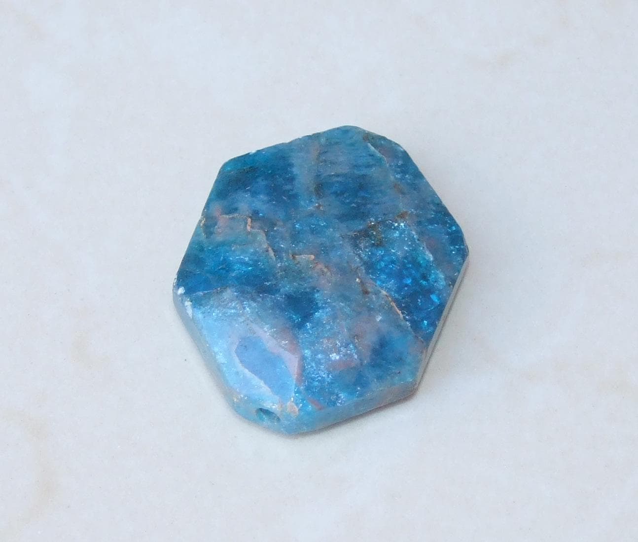 Morganite Stone - Natural Stone - Faceted Stones - Gemstone Beads - Pendant - Emerald Cut - Center Drilled - Boho - 22mm x 28mm - 4847 - EDGBeadsandGems