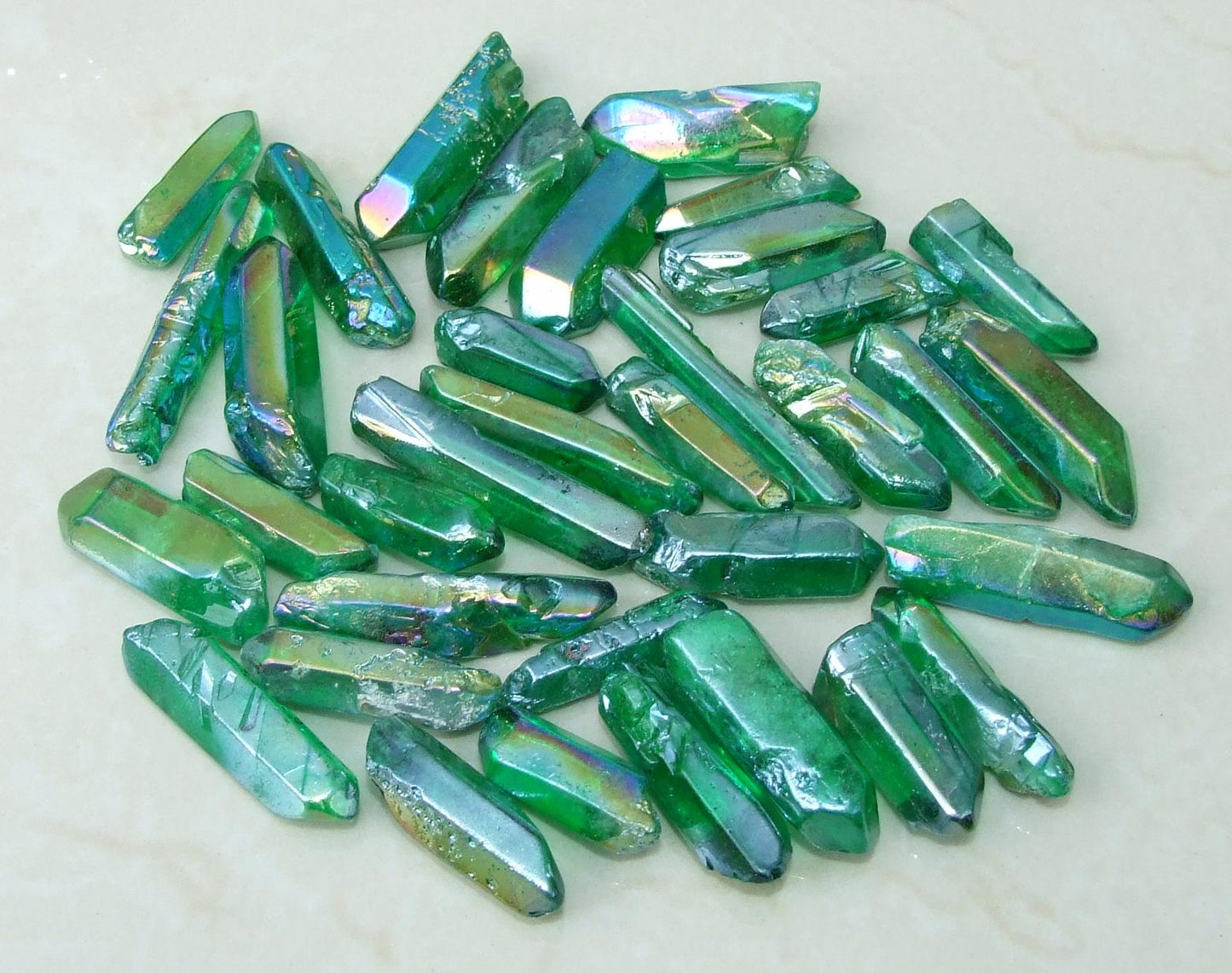 Fancy Jasper Slab Slice Stick Teeth, Graduated, Natural Gemstone Beads, Polished, Gemstone Pendant, Jewelry Stone, Half Strand - 25mm - 45mm - EDGBeadsandGems