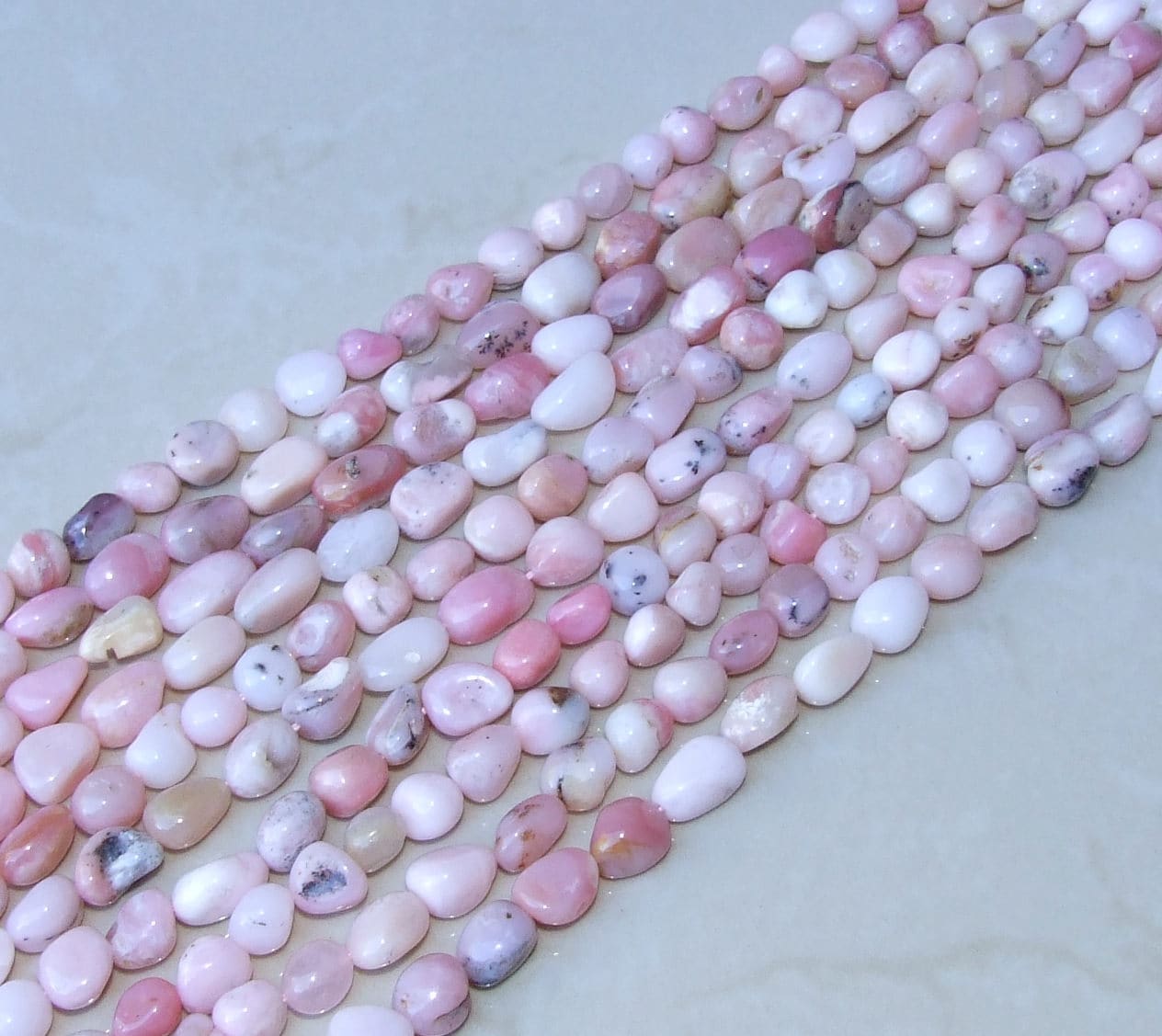Peruvian Pink Opal Beads - Gemstone Beads - Pink Opal Nuggets