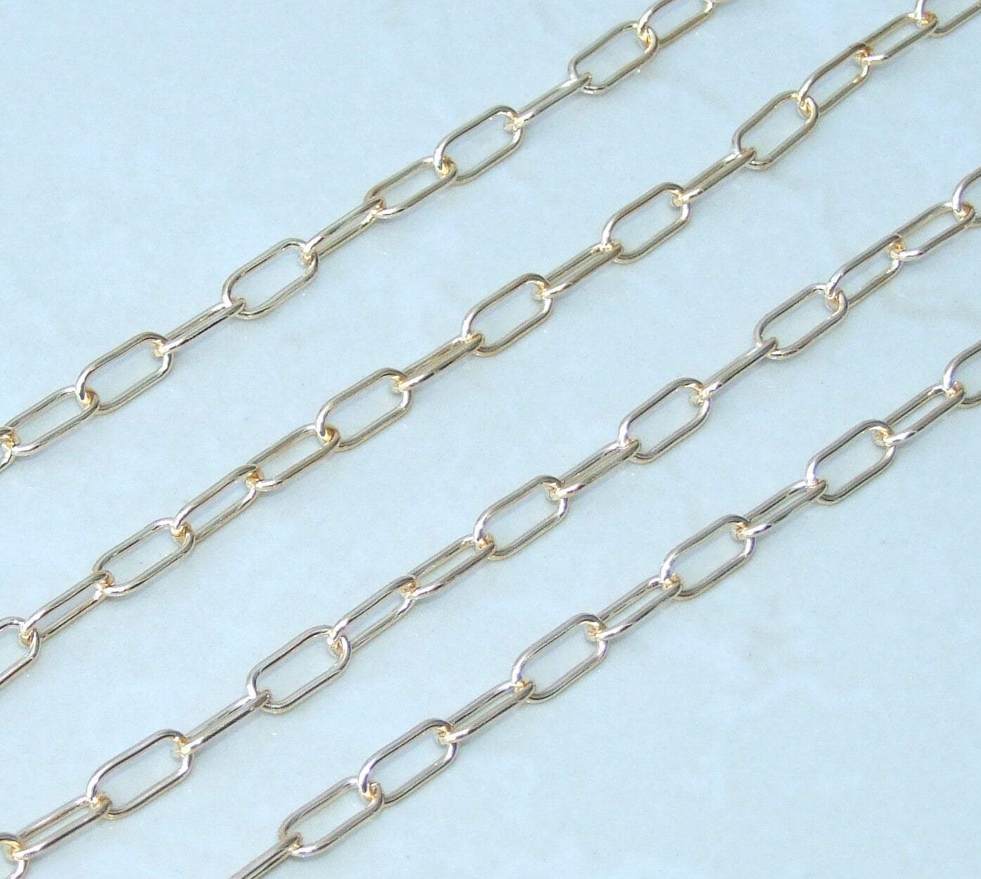 Paper Clip Chain, Oval C Link Cable Chain, Jewelry Chain, Necklace