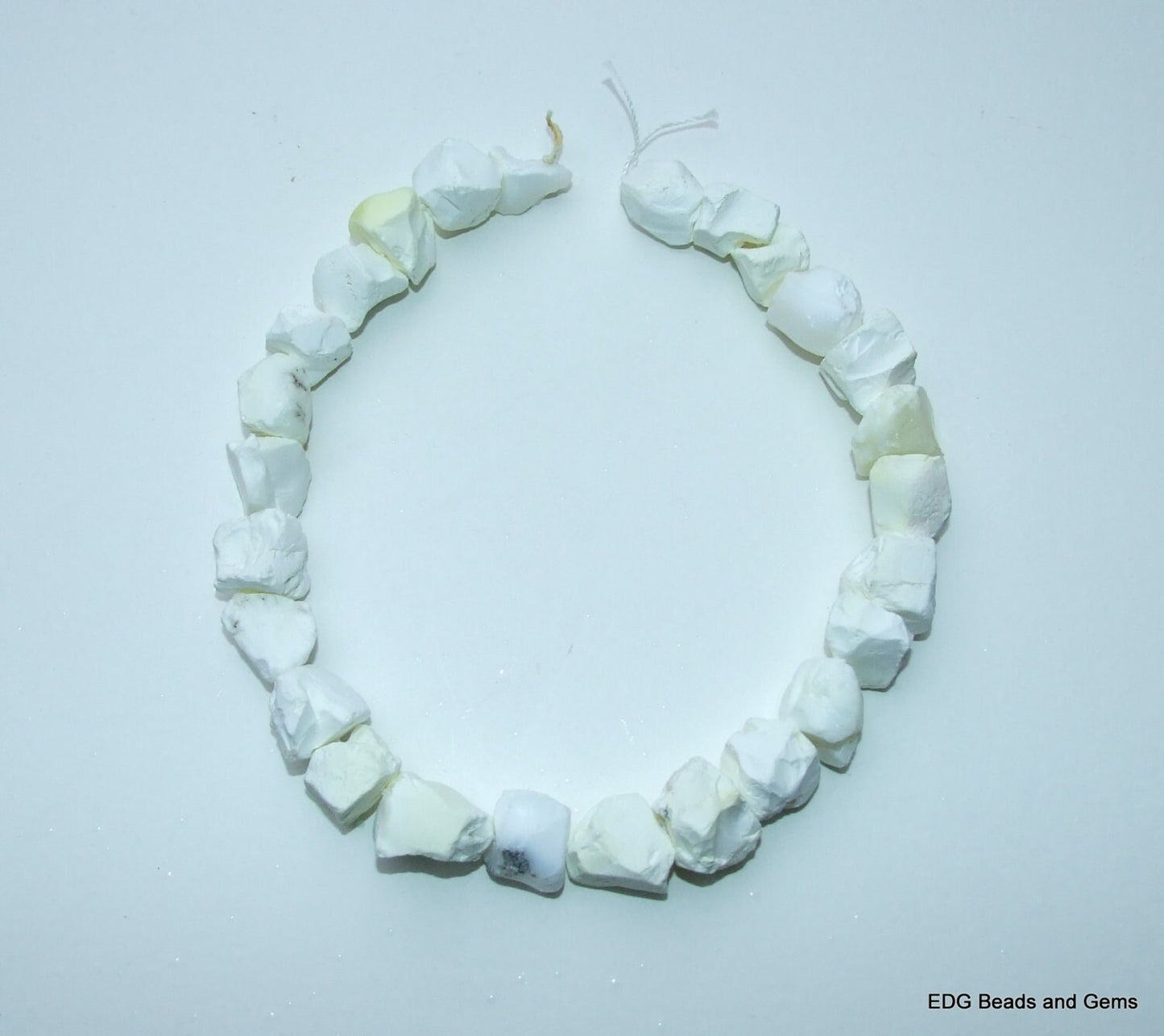 White and Yellow Raw Opal Rough Natural Nuggets - Australian Raw Opal - White Opal - Raw Opal Nuggets - 14-16mm - 7 inch Strand