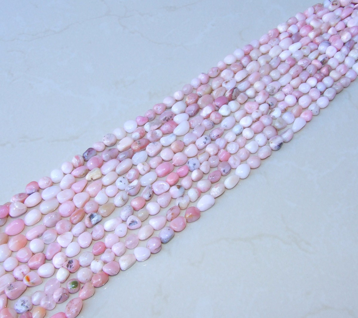 Peruvian Pink Opal Beads - Gemstone Beads - Pink Opal Nuggets, Natural Pink Opal - Polished Pink Opal - Natural Gemstones - 8mm - 11mm - EDGBeadsandGems