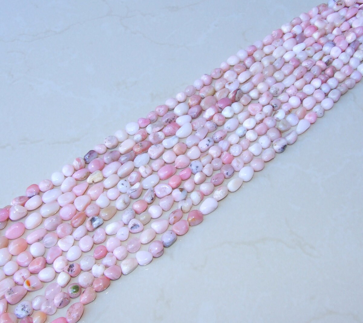 Peruvian Pink Opal Beads - Gemstone Beads - Pink Opal Nuggets, Natural Pink Opal - Polished Pink Opal - Natural Gemstones - 8mm - 11mm - EDGBeadsandGems