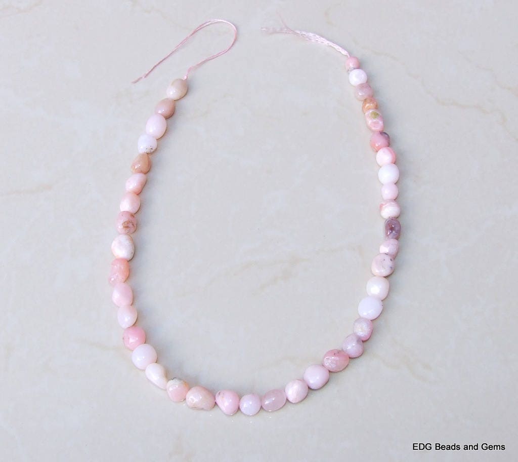 Peruvian Pink Opal Beads - Gemstone Beads - Pink Opal Nuggets, Natural Pink Opal - Polished Pink Opal - Natural Gemstones - 6mm - 10mm - EDGBeadsandGems
