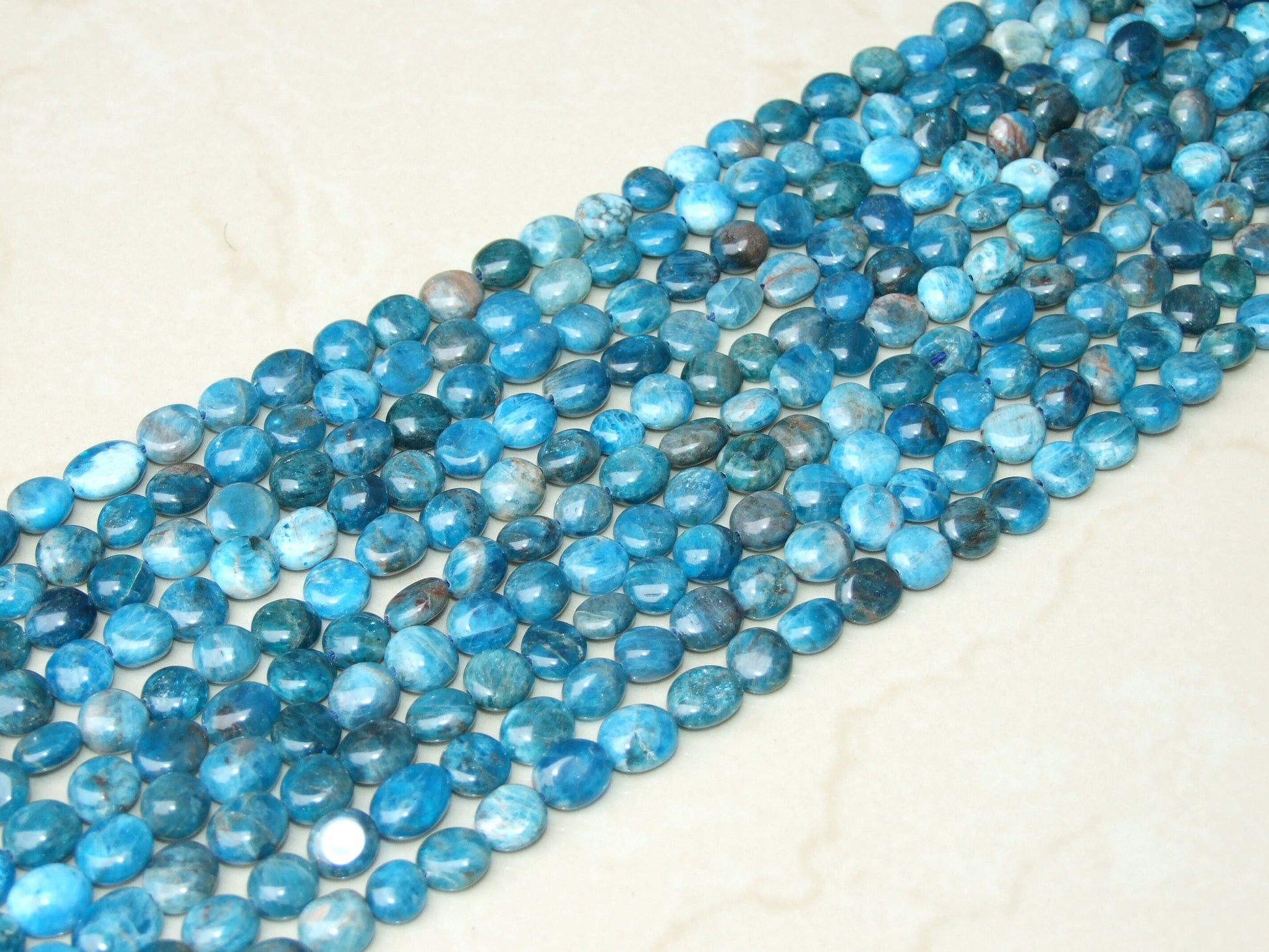 Blue Apatite Nugget Beads - Gemstone Beads - Blue Apatite Nuggets - Natural Blue Apatite - Polished Apatite - Natural Gemstones - 8mm - 12mm - EDGBeadsandGems