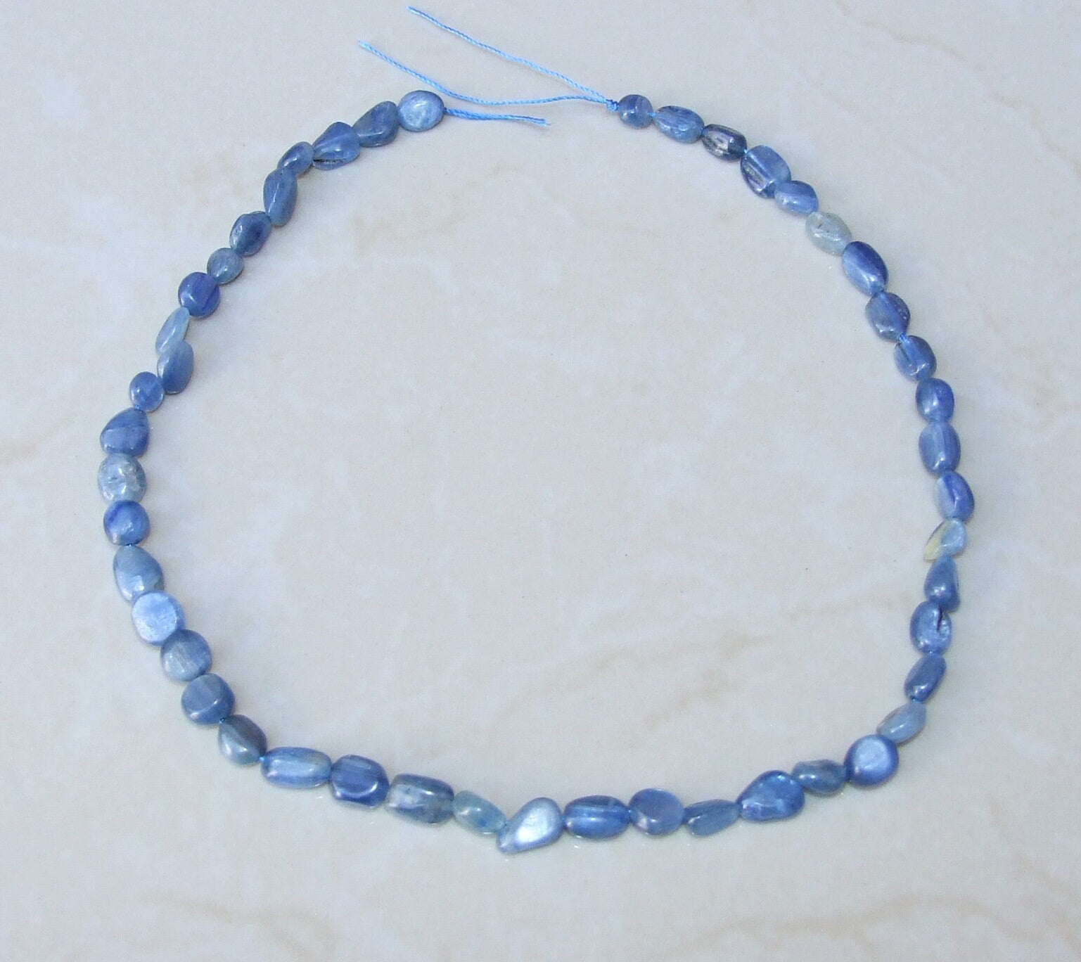 Blue Kyanite Beads - Gemstone Beads, Blue Kyanite Nuggets, Natural Kyanite - Polished Kyanite - Natural Gemstones - Full Strand - 8mm - 10mm - EDGBeadsandGems