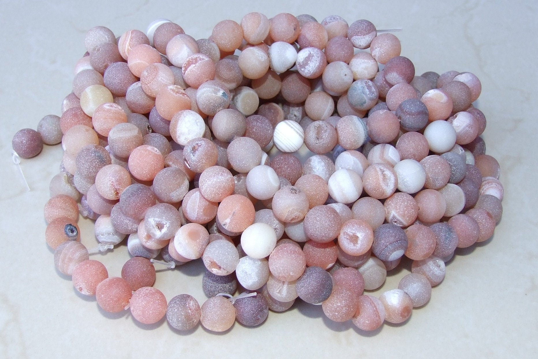 12mm - Natural Red Druzy Agate Beads - Druzy Beads - Matte Finish Round Druzy Beads - Gemstone Beads - Jewelry Beads- Full or Half Strand - EDGBeadsandGems