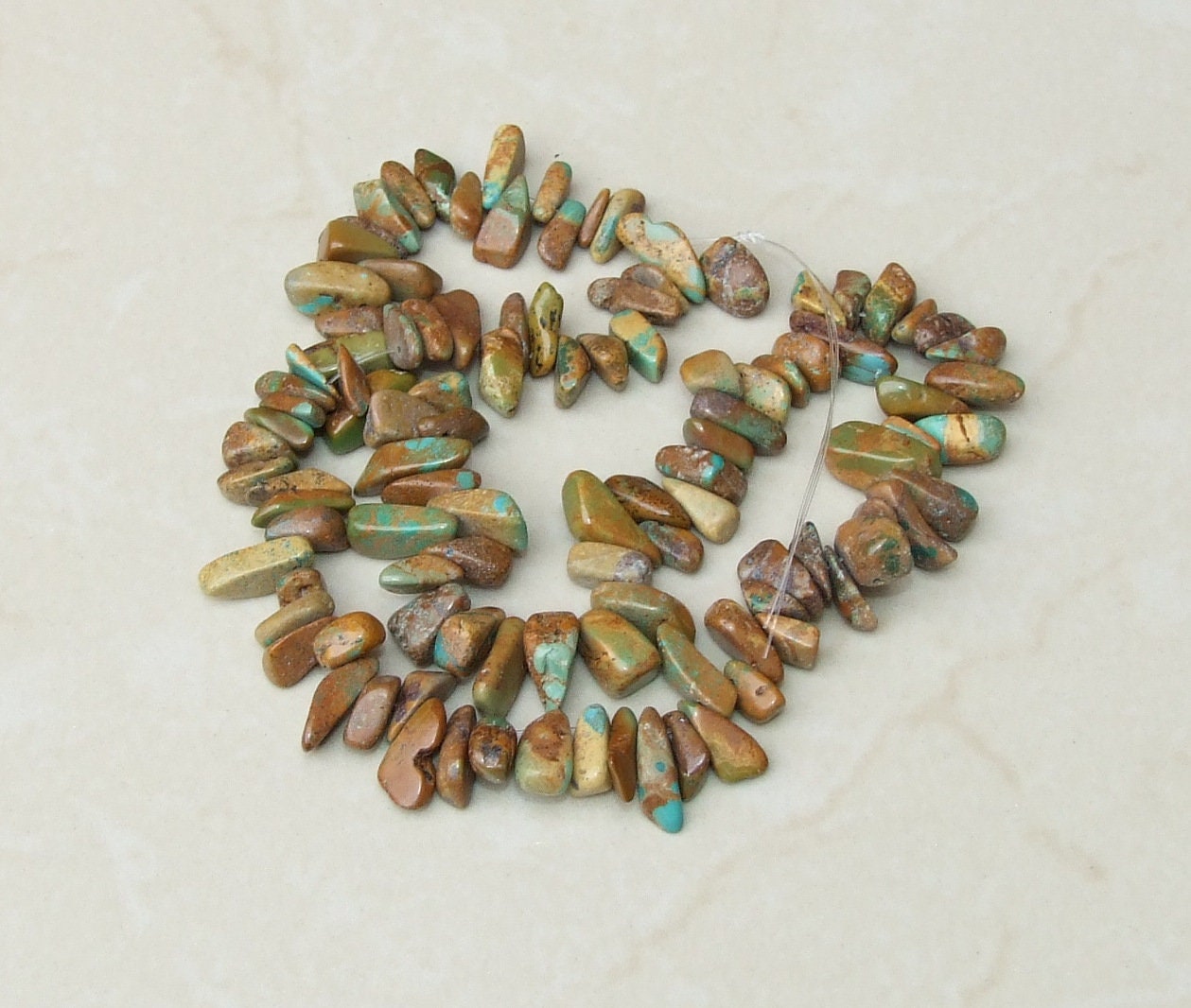 Genuine Natural Turquoise Chip Nuggets. - Turquoise Beads - Real Turquoise - Turquoise Stones - 8mm - 22mm - 16 inch Strand - 1305 - EDGBeadsandGems