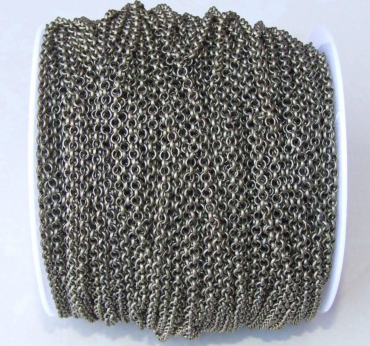 Iron Cross Rolo Chain Antique Bronze Chain, Brass Chain, Jewelry Chain, Necklace Chain, Gold Plated Chain, Body Chain, Bulk Chain, AB-FF - EDGBeadsandGems