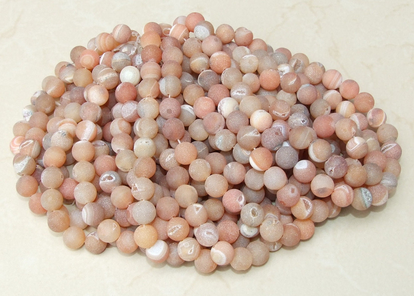 12mm - Natural New Red Druzy Agate Beads, Druzy Beads - Matte Finish Round Druzy Beads - Gemstone Beads - Jewelry Beads- Full or Half Strand - EDGBeadsandGems