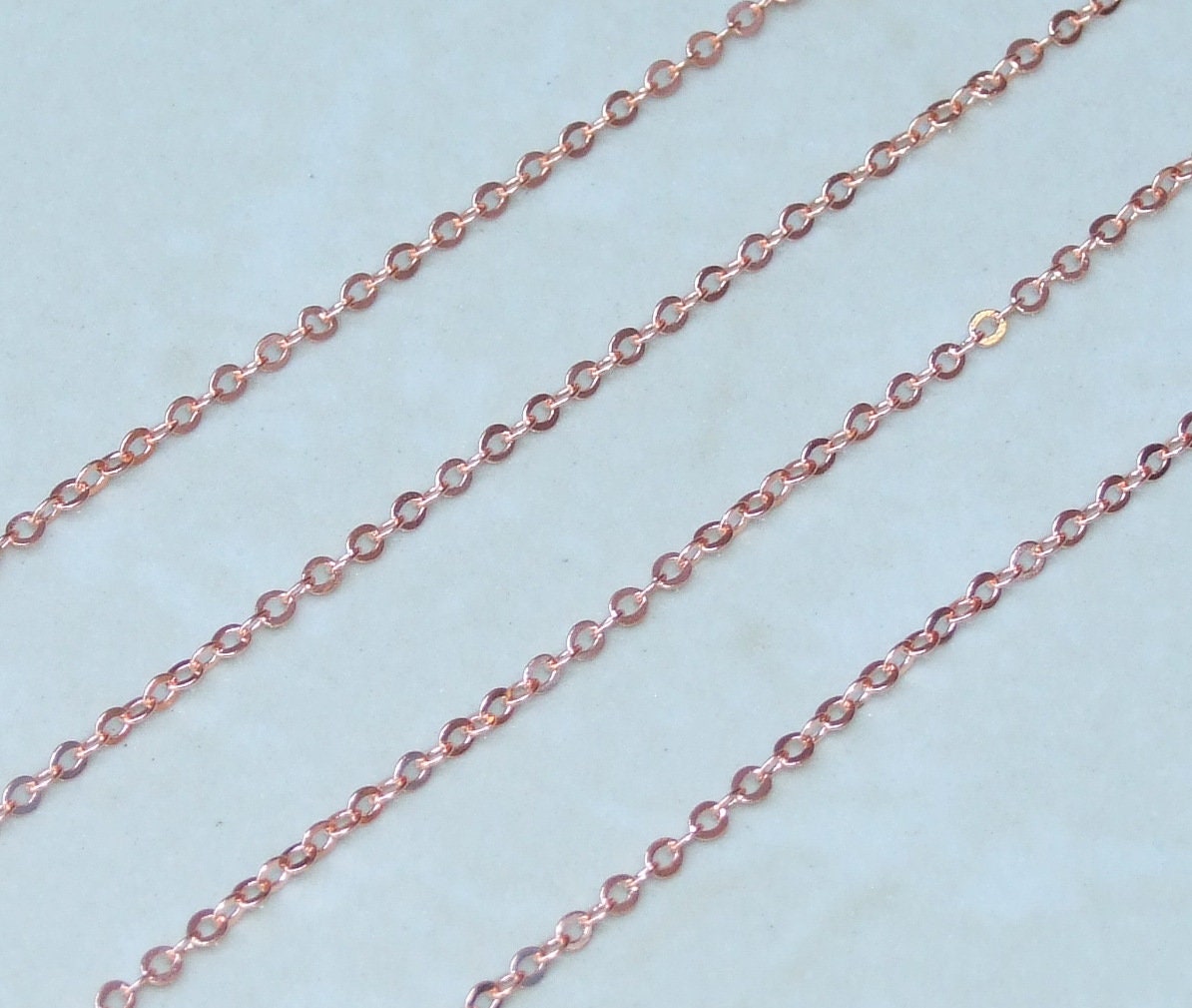 Copper Tone, Oval Link Cable Chain, Flat Cable Chain, Jewelry Chain, Necklace Chain, Electroplated, Body Chain, Bulk Chain, 2 x 3.5, PH1 - EDGBeadsandGems