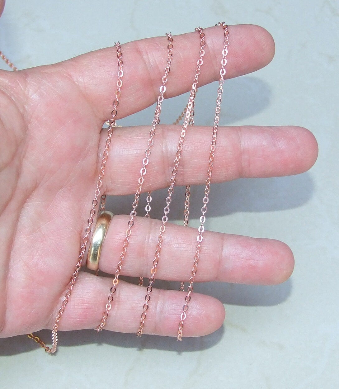 Copper Tone, Oval Link Cable Chain, Flat Cable Chain, Jewelry Chain, Necklace Chain, Electroplated, Body Chain, Bulk Chain, 2 x 3.5, PH1 - EDGBeadsandGems