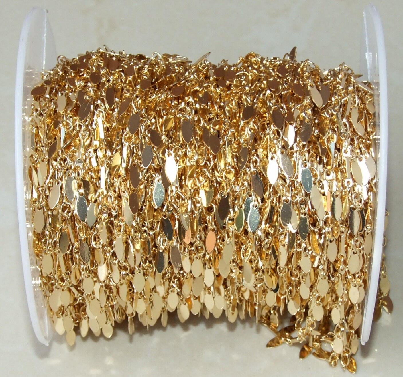 Gold Plated Teardrop Chain, Drop Chain, Gold Chain Wholesale, Bar Link Chain, Rosary Chain, Belly Chain, Body Chain, Jewelry Chain, By Meter - EDGBeadsandGems