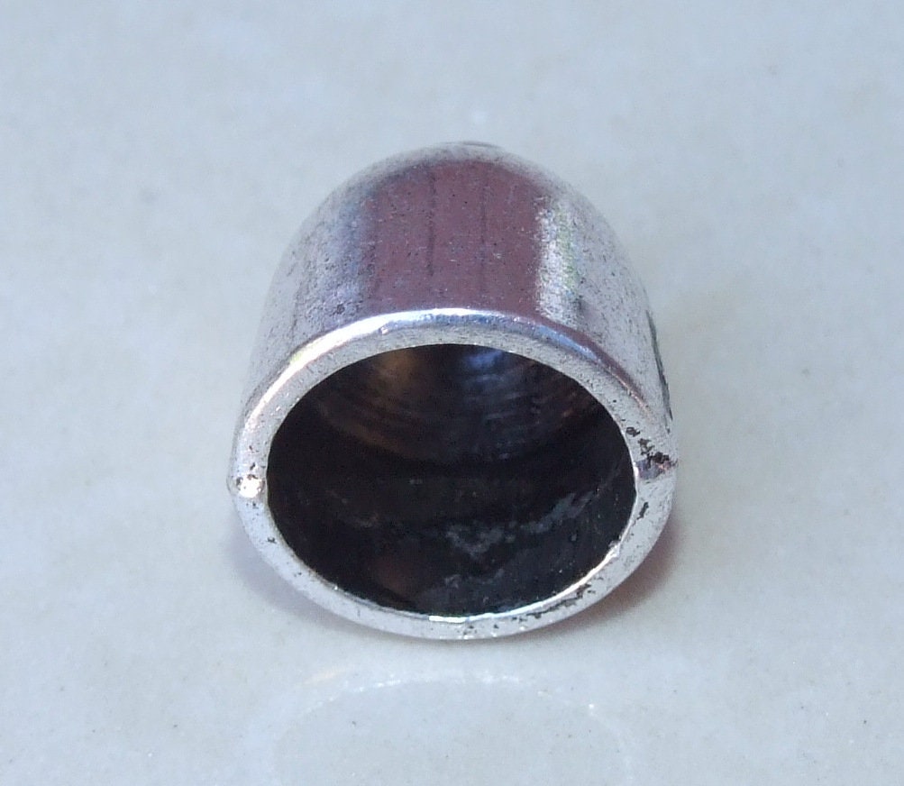 10 Tibetan Style Cord End - Half Round - Antique Silver Plated - Necklace Bracelet Cord End - 13mm x 13mm with 2mm Loop - EDGBeadsandGems