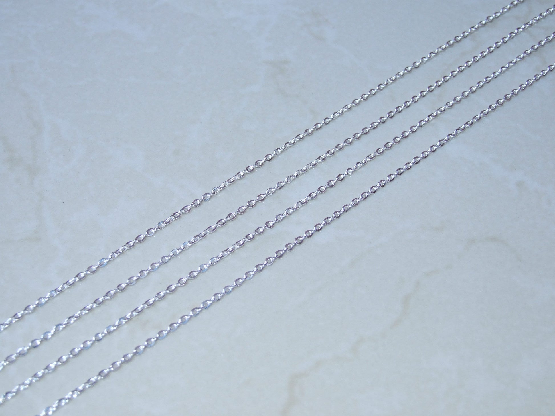 Oval Flat Cable Chain, Oval Flat Cable Chain, Jewelry Chain, Necklace Chain, Silver Plated Chain, Body Chain, Bulk Chain, Belly Chain, SZ-S - EDGBeadsandGems