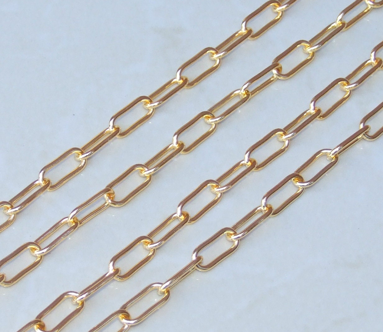 Paper Clip Chain, Oval C Link Cable Chain, Jewelry Chain, Necklace Chain, Body Chain, Bulk Chain, Jewelry Supplies, 16mm x 7mm, 01B-G - EDGBeadsandGems