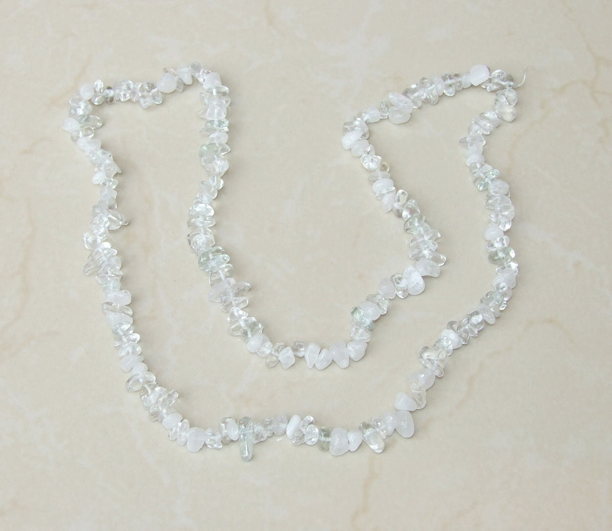 Small Clear Quartz Chips, Polished Quartz, Quartz Beads, Gemstone Beads, Jewelry Stones, Natural Quartz, 31.5" Strand, 5mm - 8mm - EDGBeadsandGems