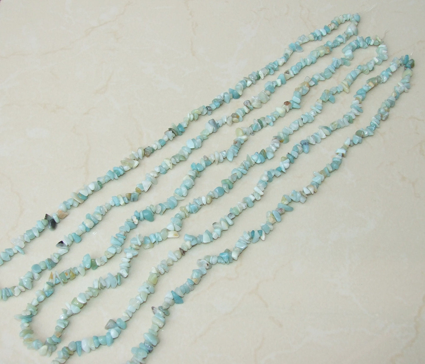 Small Amazonite Chips, Polished Amazonite, Amazonite Beads, Gemstone Beads, Jewelry Stones, Natural Amazonite, 31.5" Strand, 4mm - 10mm - EDGBeadsandGems