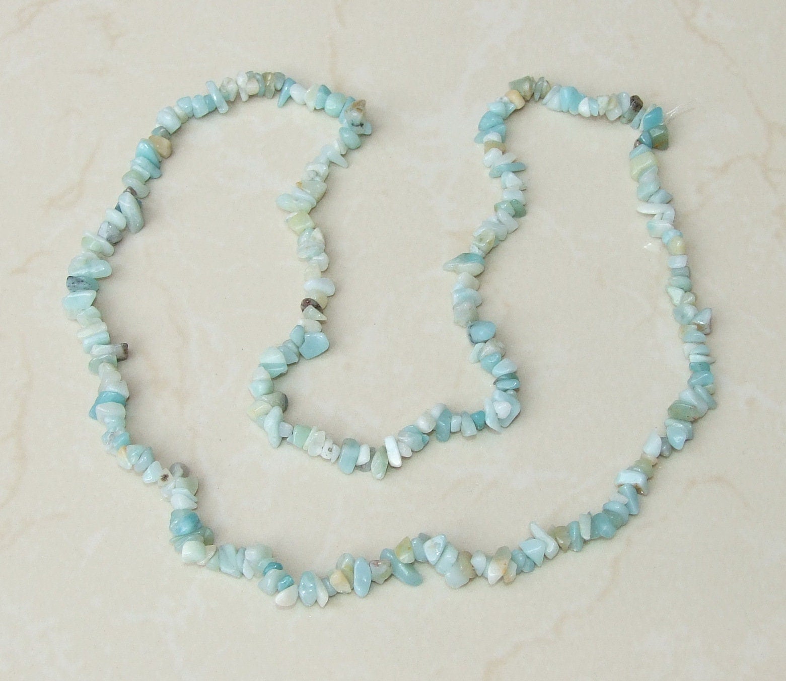 Small Amazonite Chips, Polished Amazonite, Amazonite Beads, Gemstone Beads, Jewelry Stones, Natural Amazonite, 31.5" Strand, 4mm - 10mm - EDGBeadsandGems