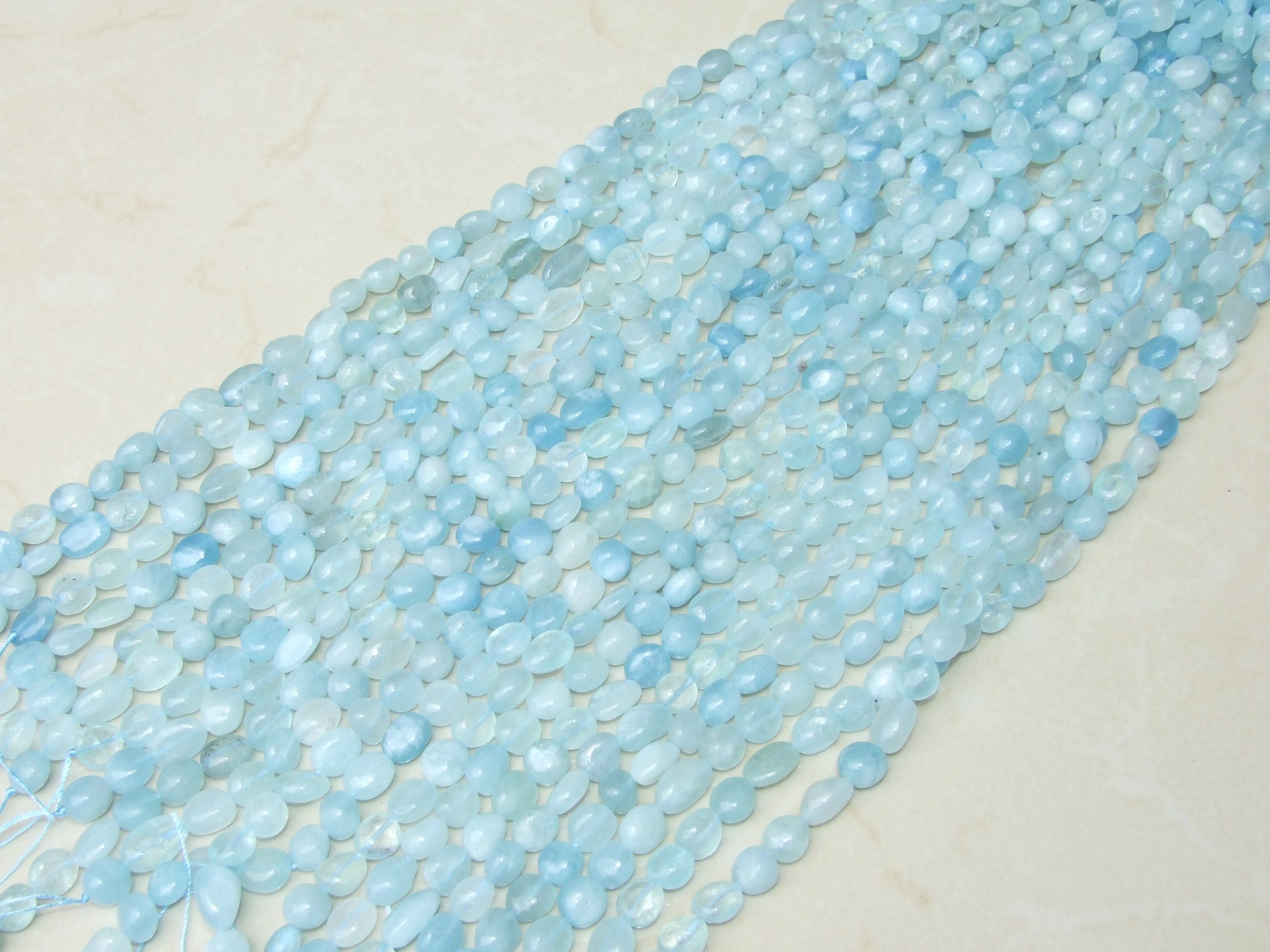 Aquamarine Beads, Gemstone Beads, Aquamarine Nuggets, Natural Aquamarine, Polished Aquamarine, Natural Gemstones, Full Strand - 10mm - 15mm - EDGBeadsandGems