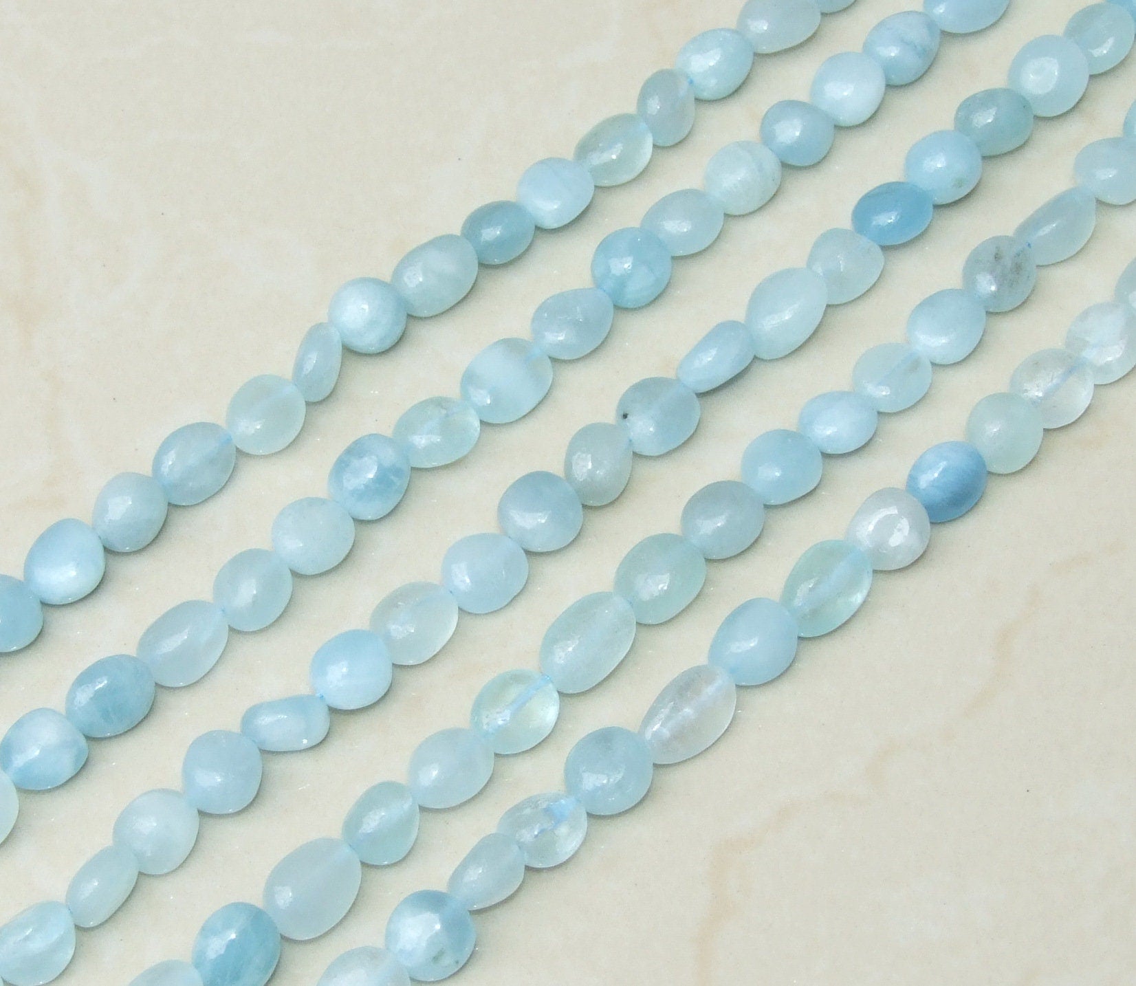 Aquamarine Beads, Gemstone Beads, Aquamarine Nuggets, Natural Aquamarine, Polished Aquamarine, Natural Gemstones, Full Strand - 10mm - 15mm - EDGBeadsandGems