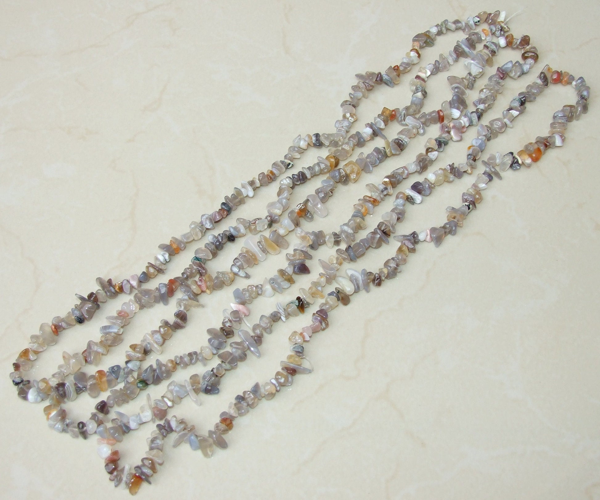Small Agate Chips, Polished Agate, Agate Beads, Gemstone Beads, Jewelry Stones, Natural Agate, 31.5" Strand, 4mm - 10mm - EDGBeadsandGems