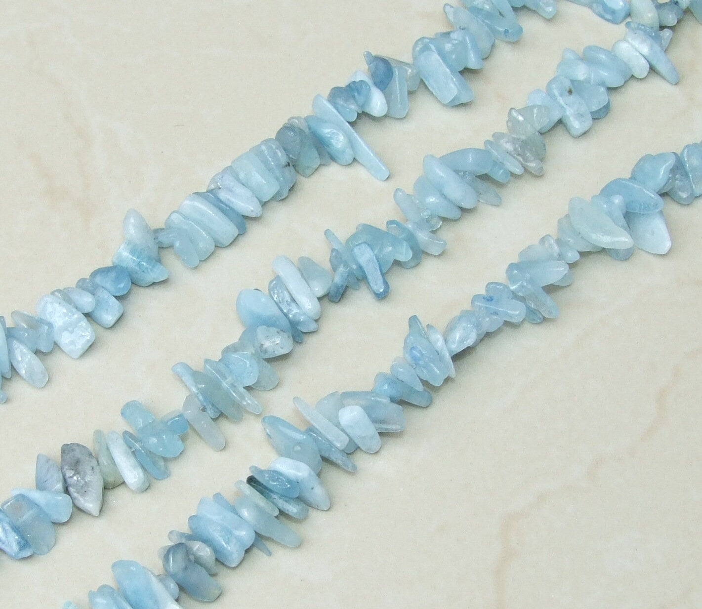 Aquamarine Chips, Polished Aquamarine, Aquamarine Beads, Gemstone Beads, Jewelry Stones, Natural Aquamarine, 15 inch Strand, 8mm - 20mm AM1 - EDGBeadsandGems