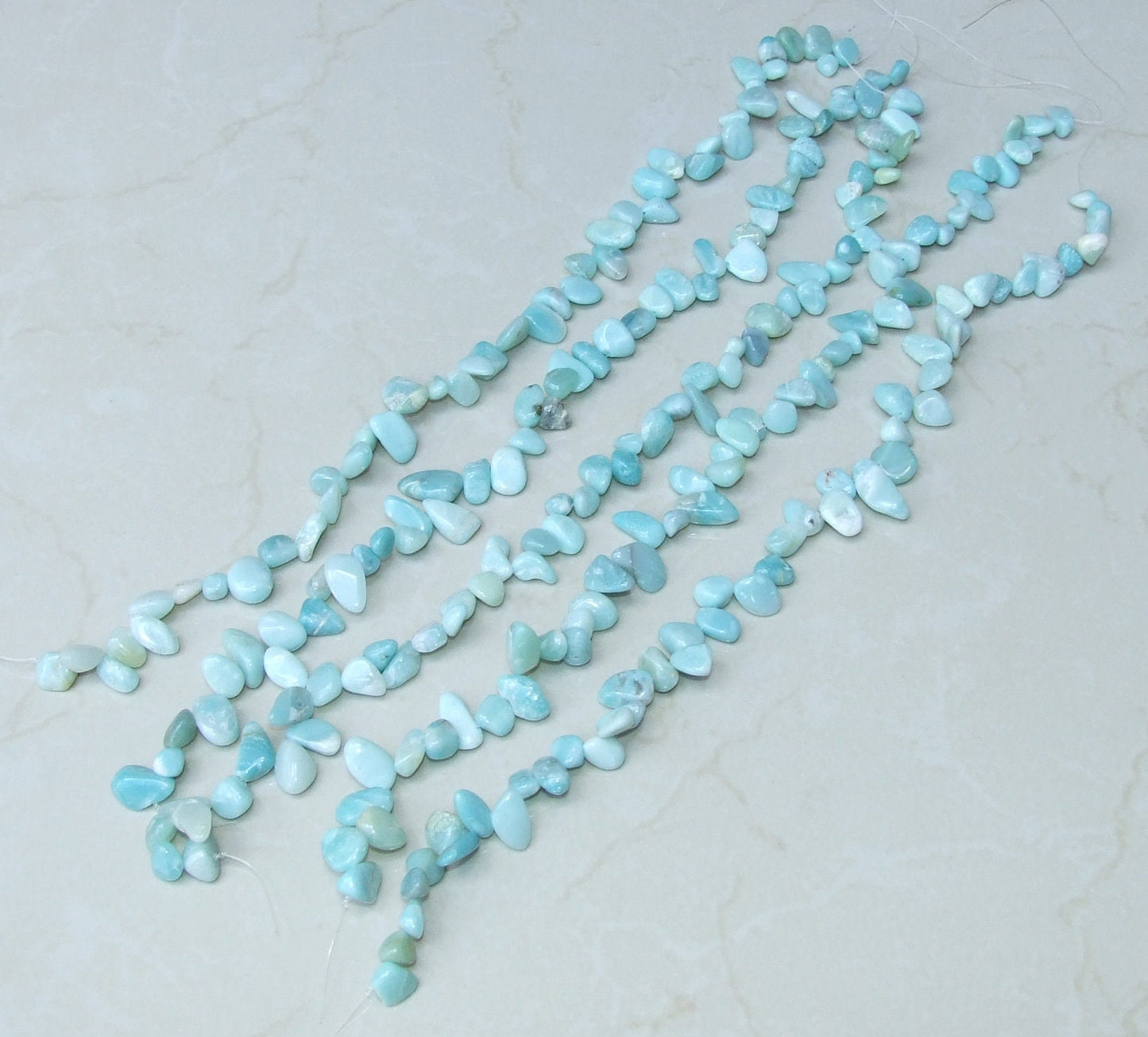 Small Amazonite Stones, Polished Amazonite, Amazonite Beads, Gemstone Beads, Jewelry Stones, Natural Amazonite, Full Strand, 8mm - 20mm - EDGBeadsandGems