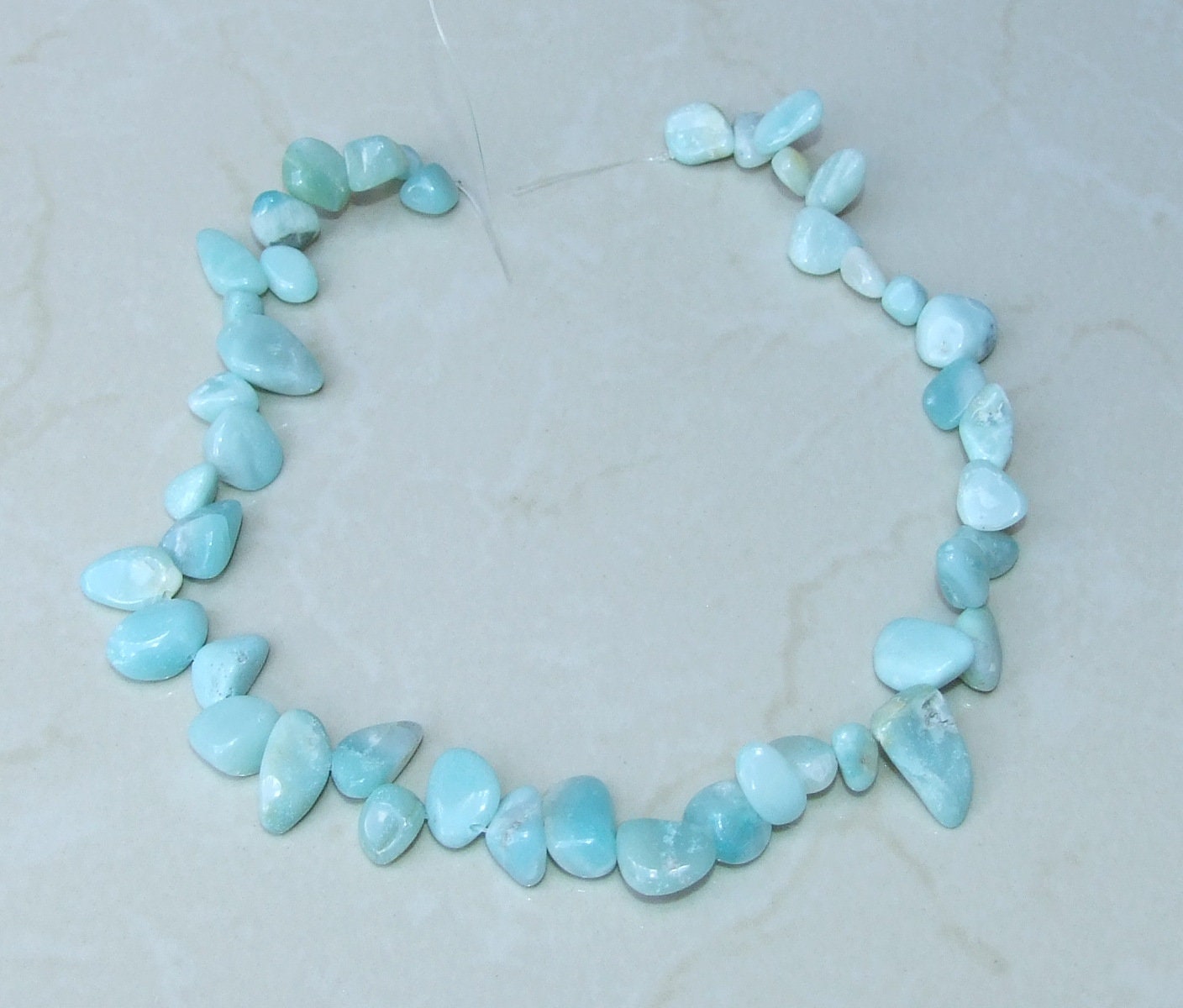 Small Amazonite Stones, Polished Amazonite, Amazonite Beads, Gemstone Beads, Jewelry Stones, Natural Amazonite, Full Strand, 8mm - 20mm - EDGBeadsandGems