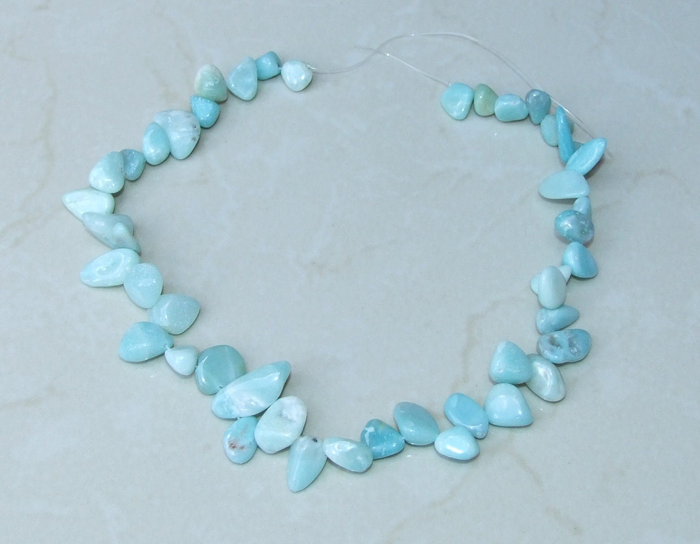 Small Amazonite Stones, Polished Amazonite, Amazonite Beads, Gemstone Beads, Jewelry Stones, Natural Amazonite, Full Strand, 8mm - 20mm - EDGBeadsandGems