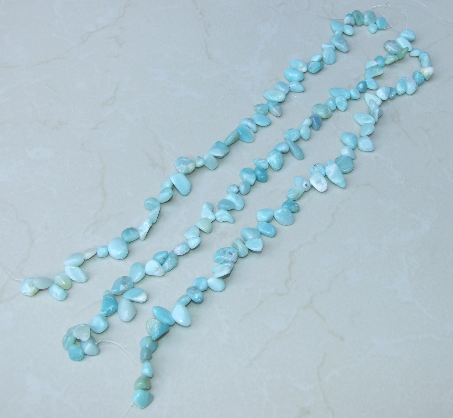 Small Amazonite Stones, Polished Amazonite, Amazonite Beads, Gemstone Beads, Jewelry Stones, Natural Amazonite, Full Strand, 8mm - 20mm - EDGBeadsandGems