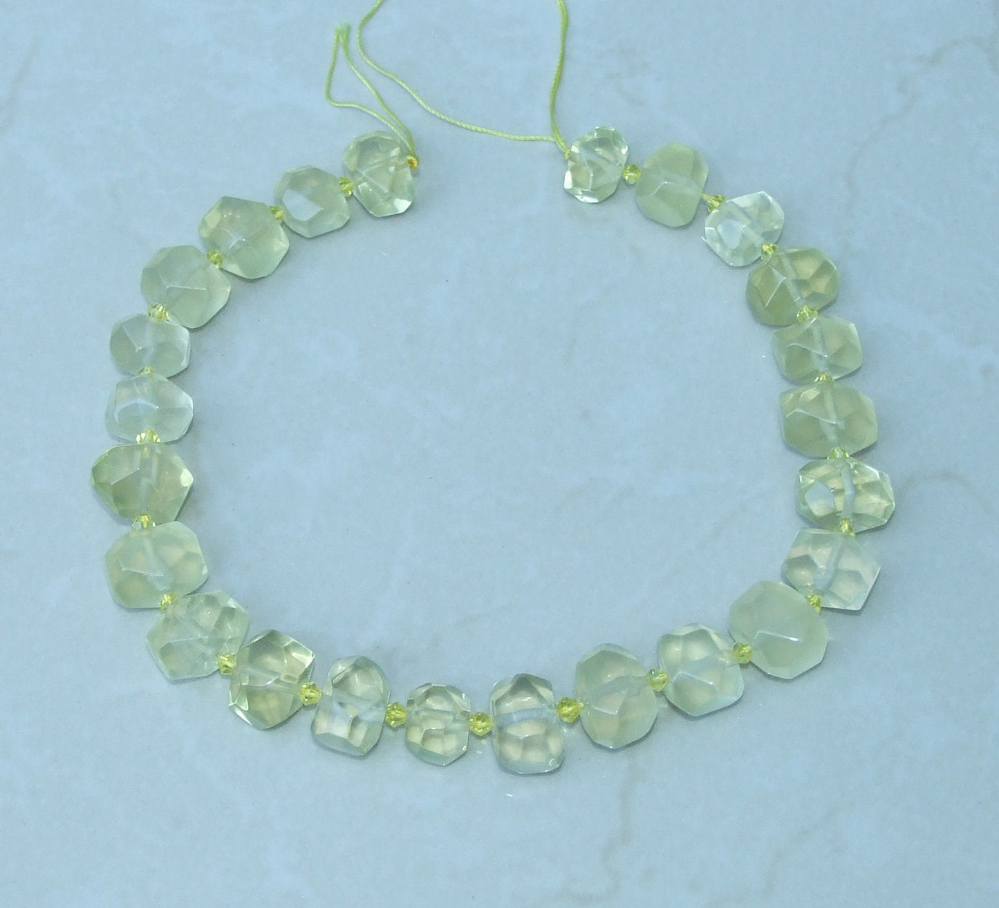 Lemon Quartz Faceted Nugget, Polished Quartz Pendant, Gemstone Beads, Jewelry Stones, Quartz Beads, Half Strand 13mm x 15mm x 18mm - EDGBeadsandGems