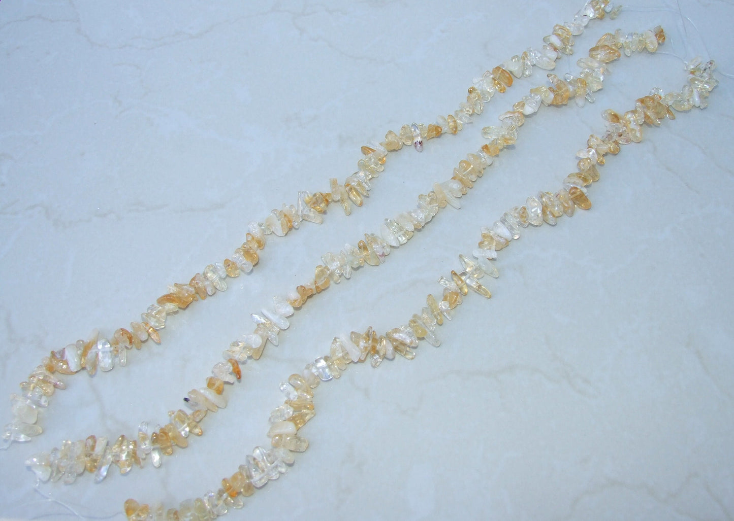 Citrine Nugget Chips, Gemstone Beads, Quartz Nuggets, Natural Citrine, Polished Citrine, Natural Gemstones, Full Strand - 9mm - 15mm - C11 - EDGBeadsandGems