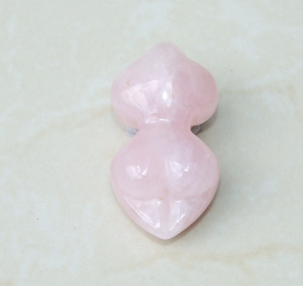 Goddess Pendant, Natural Rose Quartz Pendants, Carved Pendant, Gemstone Pendant, Fertility Goddess, Jewelry Pendant, 25mm x 50mm - EDGBeadsandGems