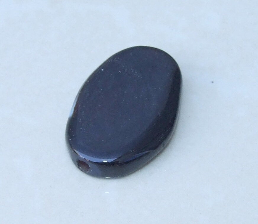 Striped Banded Agate - Natural Stone - Highly Polished - Gemstone Beads - Pendant - Center Drilled, Druzy, Oval, BOHO - 21mm x 31mm - 8209 - EDGBeadsandGems