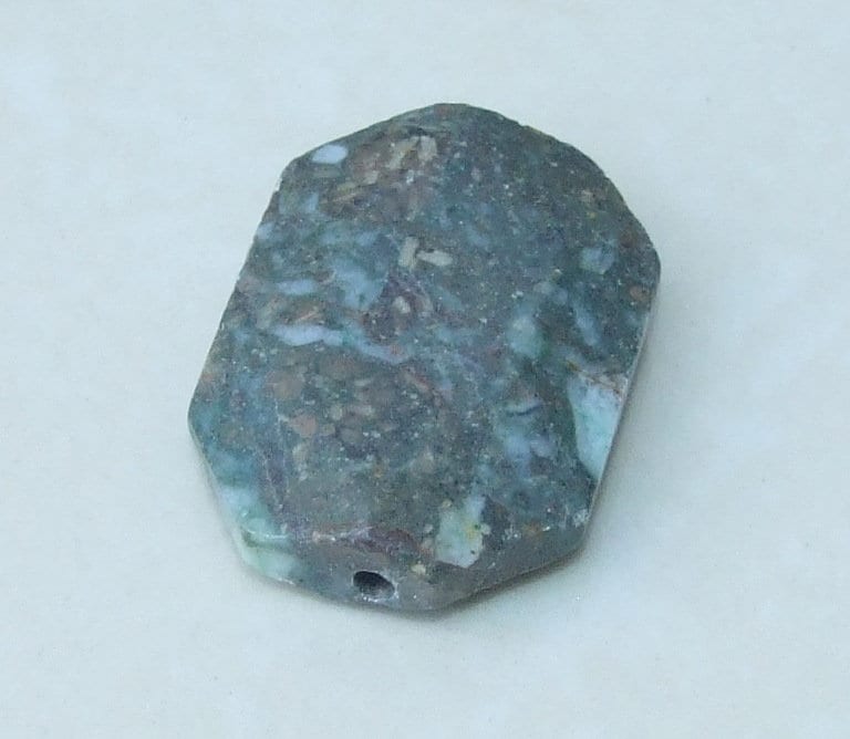 Tree Jasper Stone, Natural Stone Beads, Tree Jasper Beads, Gemstone Beads - Pendant, Emerald Cut - Center Drilled, Boho - 25mm x 35mm - 8280 - EDGBeadsandGems
