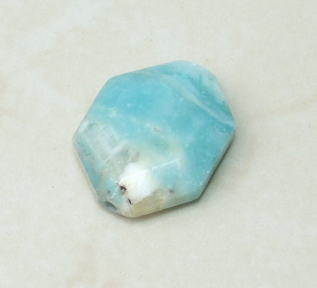 Amazonite Stones, Loose Gemstones, Amazonite Cabochon, Gemstone Pendant, Single Stones, Amazonite Pendant, Amazonite Beads, 25mm x 31mm 8712