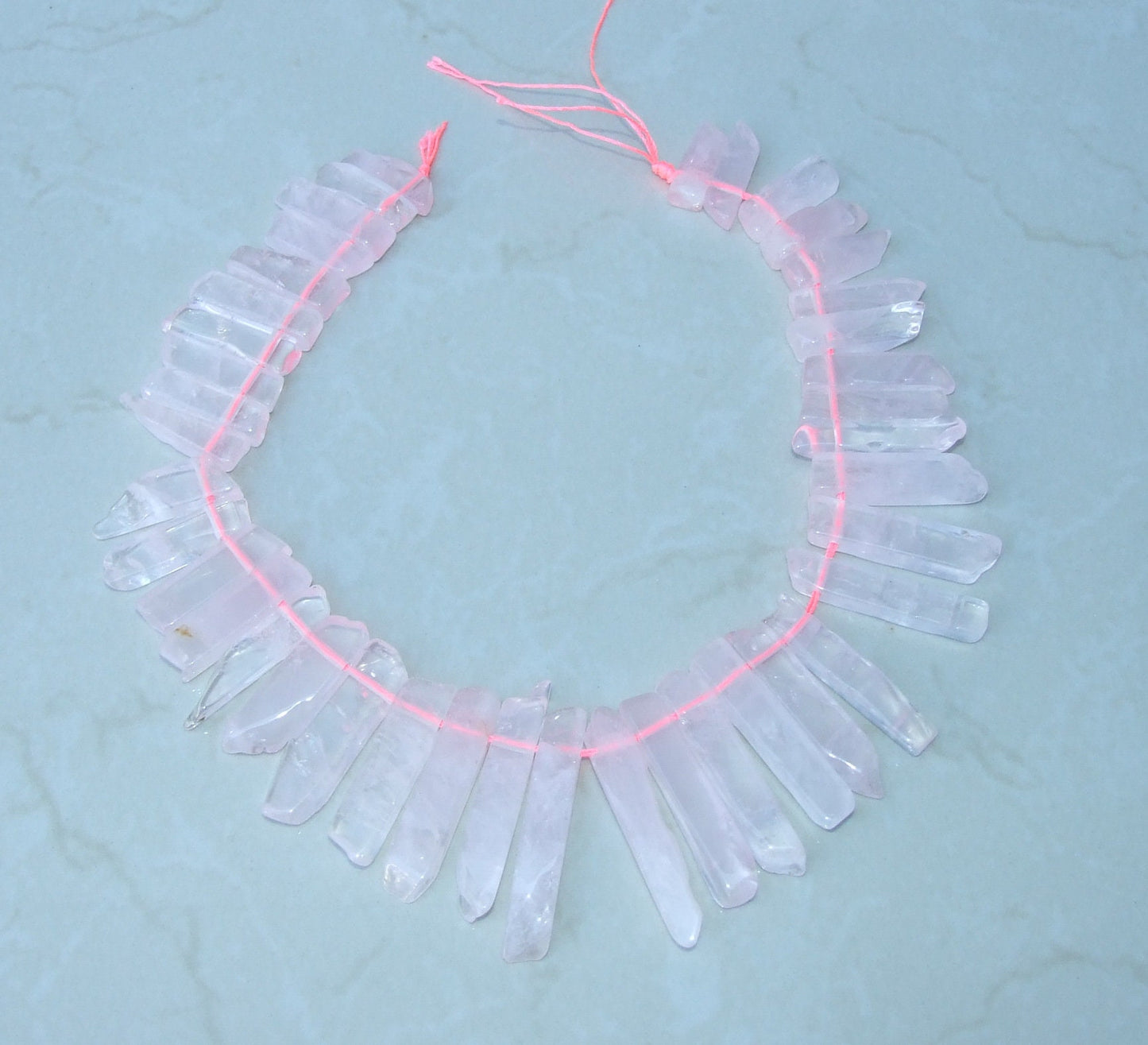 Rose Quartz Slice, Polished Slice, Quartz Beads, Quartz Pendants, Natural Gemstone Beads, Quartz Jewelry Stones, Half Strand - 20mm to 45+mm - EDGBeadsandGems