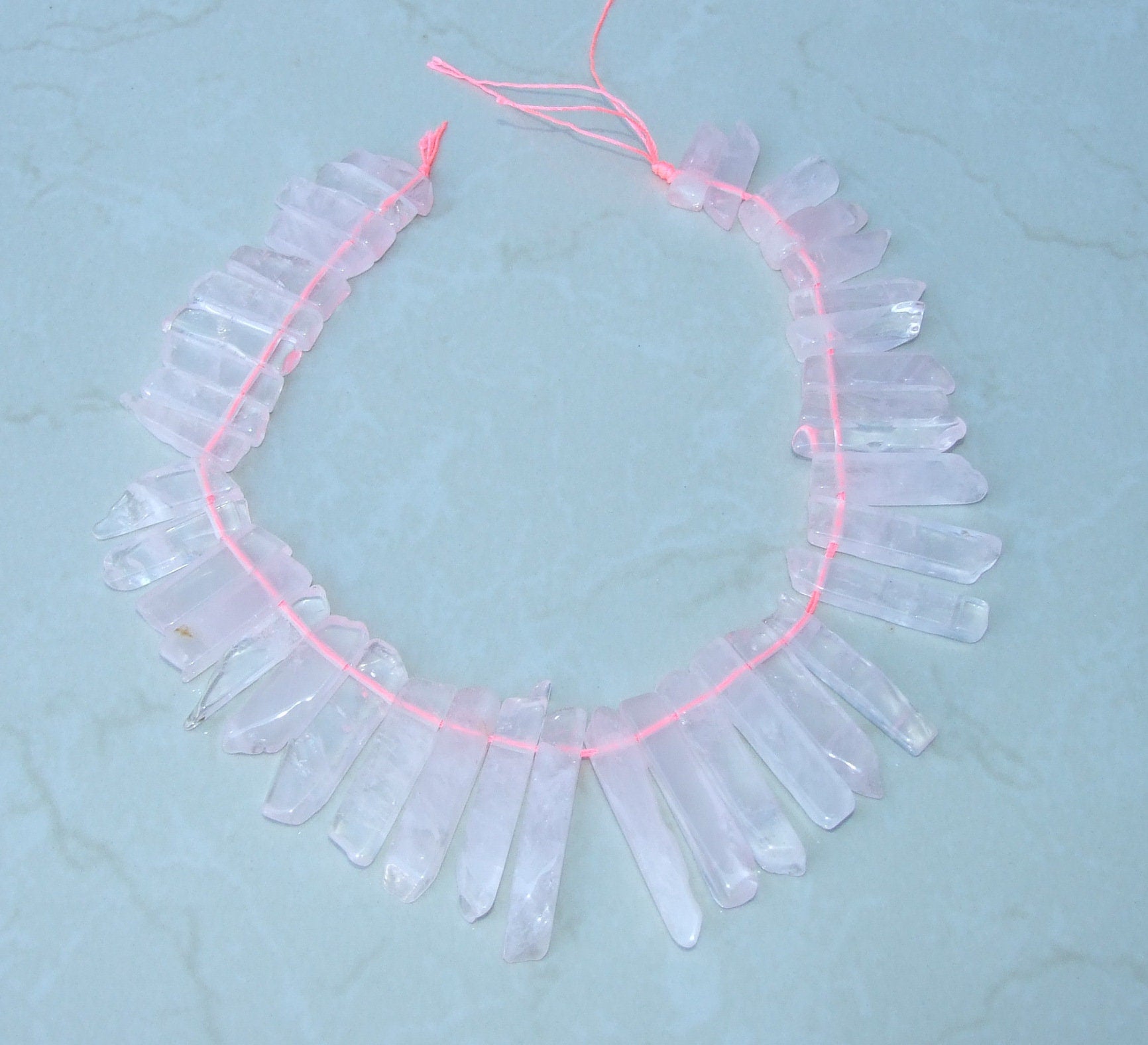 Rose Quartz Slice, Polished Slice, Quartz Beads, Quartz Pendants, Natural Gemstone Beads, Quartz Jewelry Stones, Half Strand - 20mm to 45+mm - EDGBeadsandGems